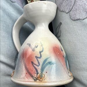Patrick) Eckman Ribbon Pattern pitcher signed. Basin Creek Pottery